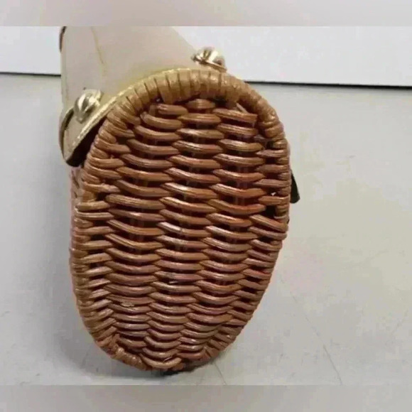 Michael Kors Santorini Gold Wicker Clutch - Picture 2 of 15